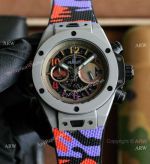 New Copy Hublot Big Bang Unico OS Quartz Watches Microblasted Camouflage Strap